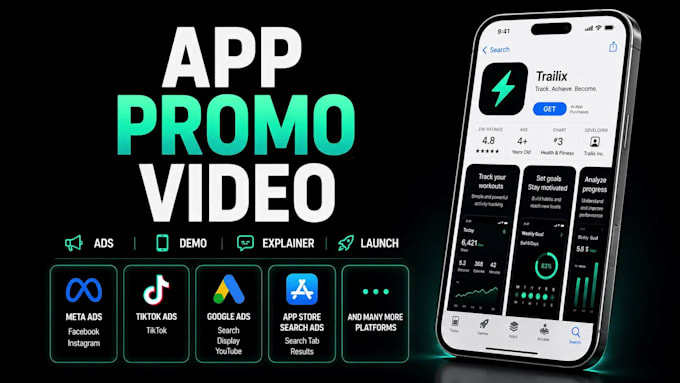 create mobile app promo video, app demo and explainer video