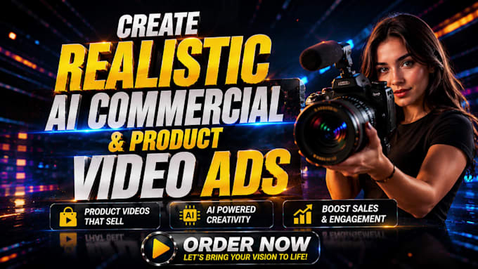 create realistic ai commercial video or promotional product video ads in 24 hour