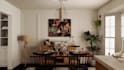 do home decorating plan with 3d model, render for bedroom, living room, kitchen