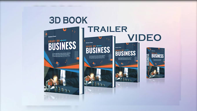 Best Price! I will create a unique 3d book or magazine trailer promo for you  for $30