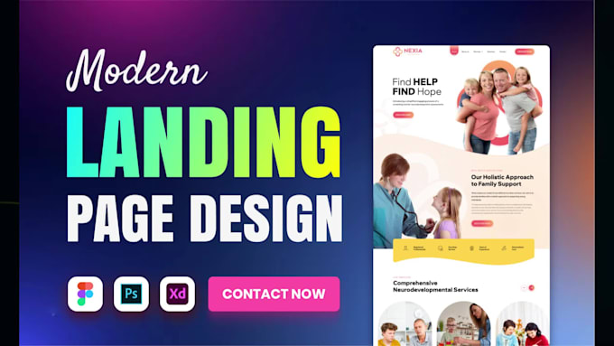 design creative modern landing page or website