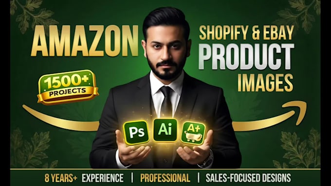 design product images for amazon, ebay, shopify etc listings