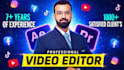 professionally edit videos for tiktok, instagram and youtube