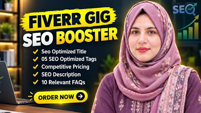 do fiverr gig SEO optimization, title, tags, description and faqs