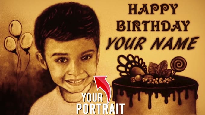 create custom birthday gift video with sand art