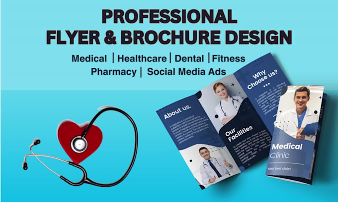 design medical, healthcare, dental, pharmacy business flyer and brochure