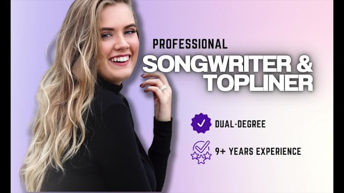 be your professional female singer, songwriter, ghostwriter