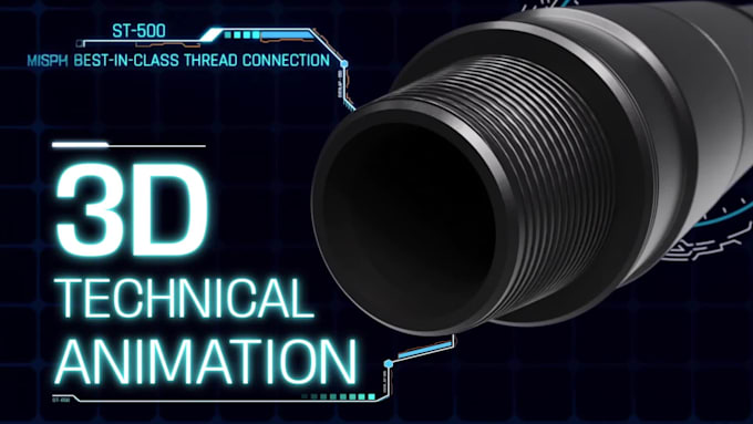 create a professional technical 3d animation