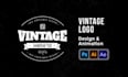 design vintage logo and animation