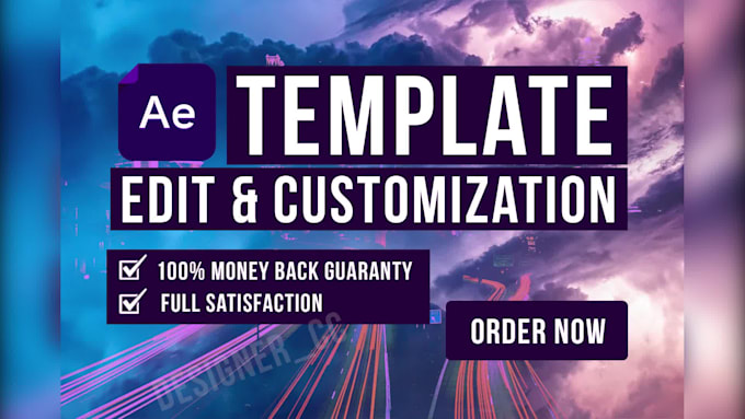 edit or customize after effects template