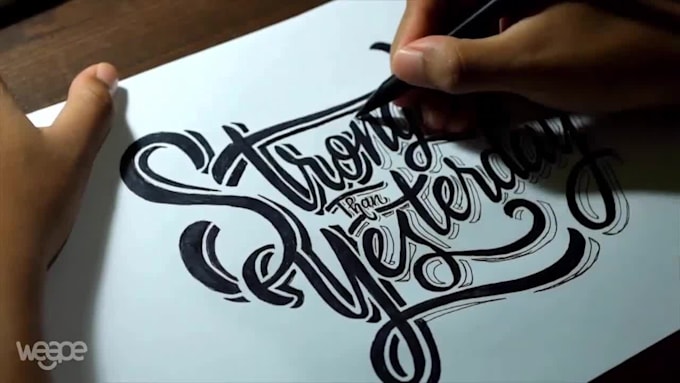 make a video of hand lettering