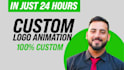 create a professional 2d custom logo animation
