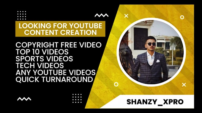 be your youtube content creator and video editor