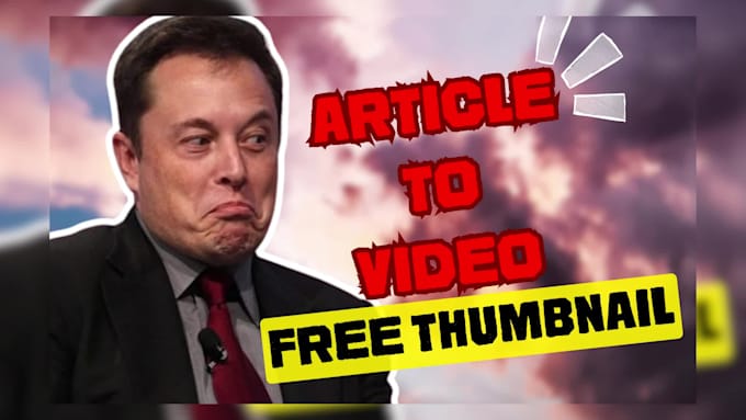 make your article, text, blog post to video plus voiceover