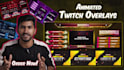 design awesome animated twitch overlay, screens, alerts and complete package