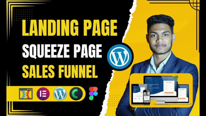 build wordpress landing page, elementor landing page or sales funnel design
