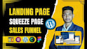 build wordpress landing page, elementor landing page or sales funnel design