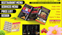 make restaurant menu and price list design