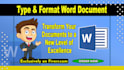 do typing and microsoft word document formatting for you