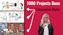 create a whiteboard animation or 2d color explainer video