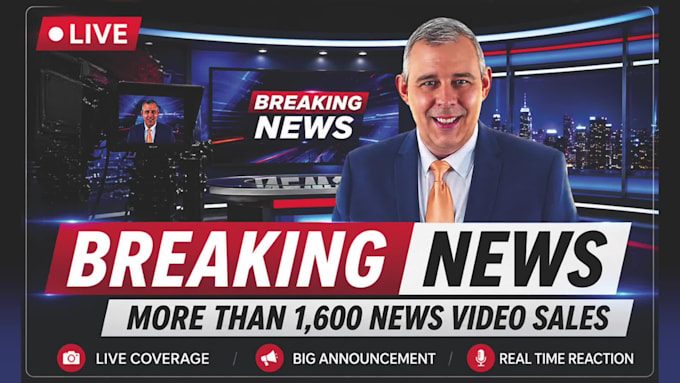 be your real spokesperson in a breaking news video promotion