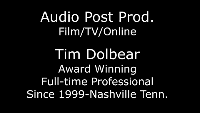 audio post mixing for corporate video films TV online shows