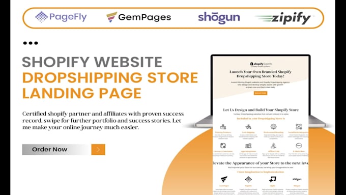 build shopify landing page in pagefly, gempages or replo