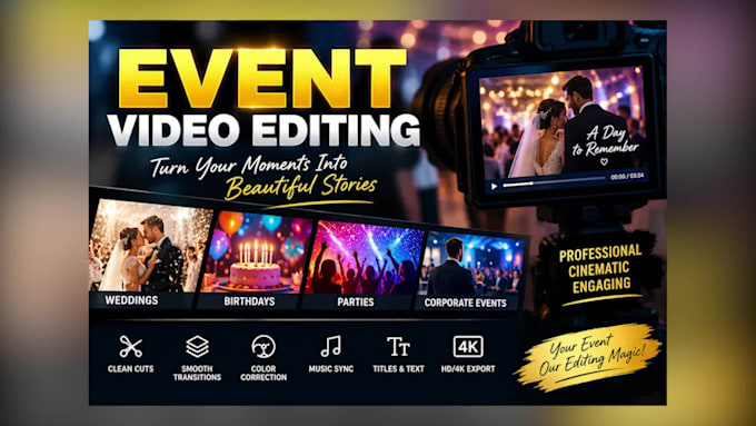 do professional event video editing within 24 hours