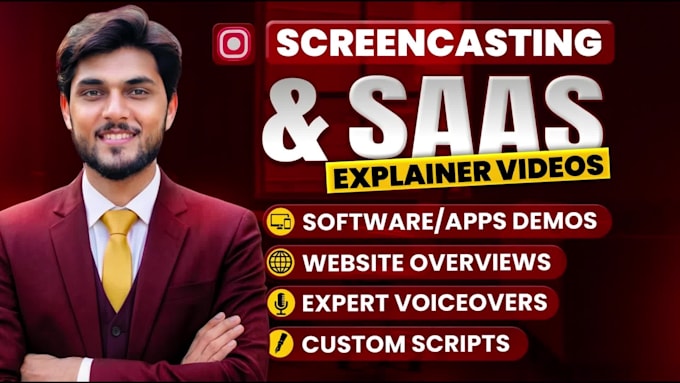 create HD saas explainer video with screencast tutorial