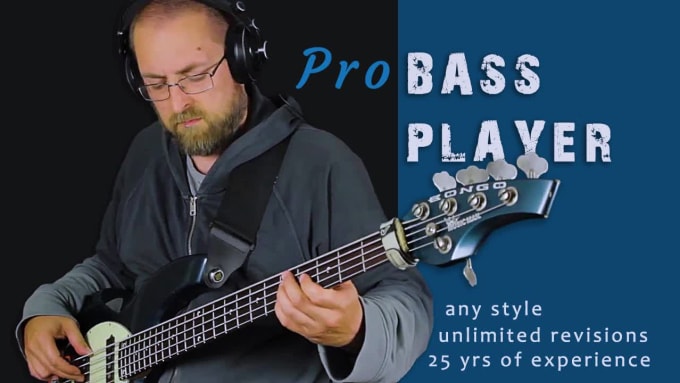 Hire a freelancer to be a pro session bass player rock metal pop funk and more