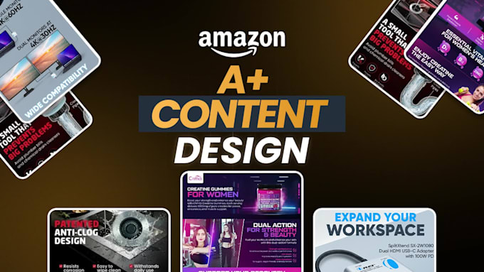 create amazon a plus content, image editing and  amazon ebc design