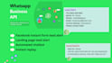 setup facebook lead alert via whatsapp API and setup chatbot