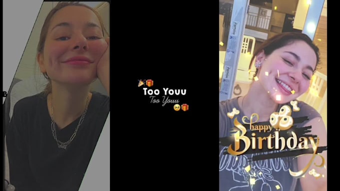 make happy birthday videos, add subtitles and video editings
