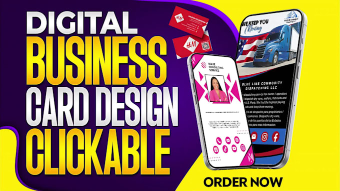 design clickable digital business card with qr code