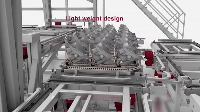create 3d industrial animation machinery product and engineering visualization