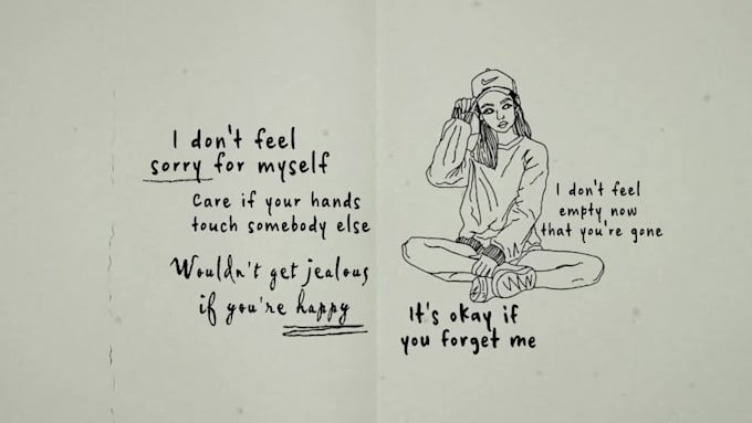 make a hand drawn lyric music video