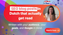 write an SEO article in dutch