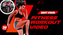 edit fitness video countdown timer workouts or gym video