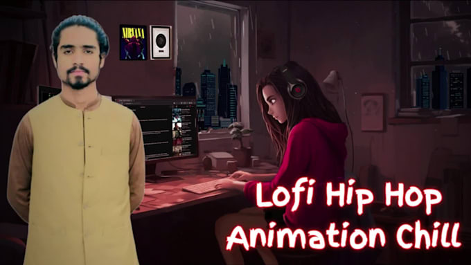 create lofi loop animation illustration anime music video youtube