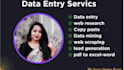 do data entry, web research, and web scraping expert