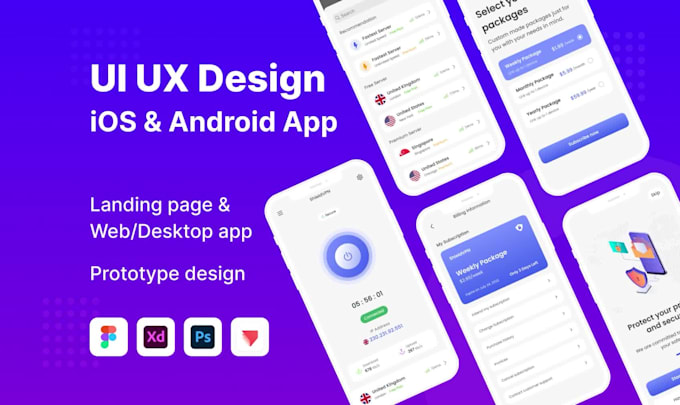 Do mobile app ui ux design for ios and android and prototype by ...