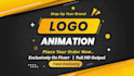 create a minimalistic youtube intro, logo animation