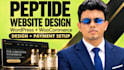 build peptide research website, peptide website, peptide ecommerce website, app