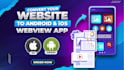 convert wordpress website to app, ios app and android app webview, app developer