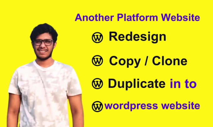 convert clone or transfer weebly, webflow, wix, squarespace to wordpress website