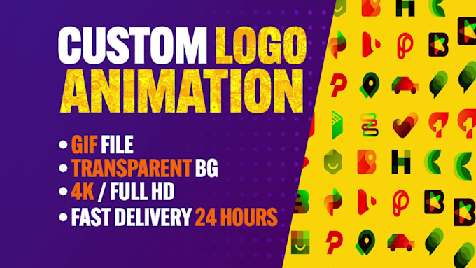 create a custom logo animation and intro, outro, video