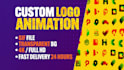 create a custom logo animation and intro, outro, video
