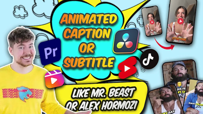 edit subtitle or caption like mr beast or alex hormozi