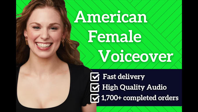 record a professional female american voiceover