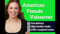 record a professional female american voiceover